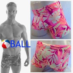 Ball Square Cut Pouch Swim Briefs 30-34 Nylon / spandex Lined crotch